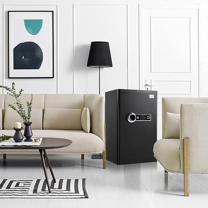 Tenamic Deluxe Biometric Fingerprint Safe Box Smart Touch Screen Fireproof Safe for Home Office Hotel 3.83 Cubic