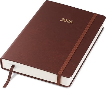 Wykeham's Executive 2026 Daily Journal Planner – US Public Holidays & Format – Customization Available (Conker, 8.5"×5.5")