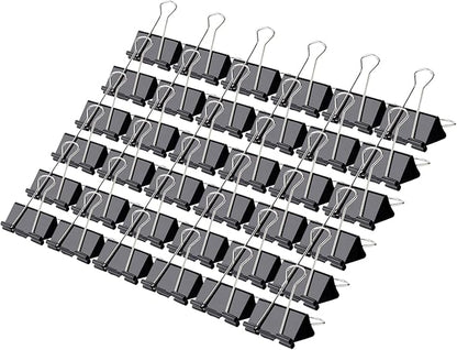 Binder Clips, Medium Binder Clips,36 Pcs 1.25 Inch,Black Metal Binder Clips and Paper Clips for Office, Home, School