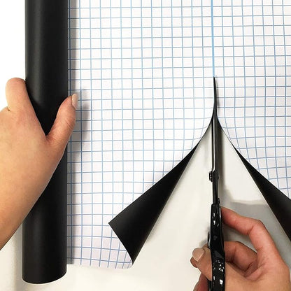 Extra Large Chalkboard Peel and Stick Paper 9 Feet roll (108 inches) + (5) Color Chalk Included - by Simple Shapes