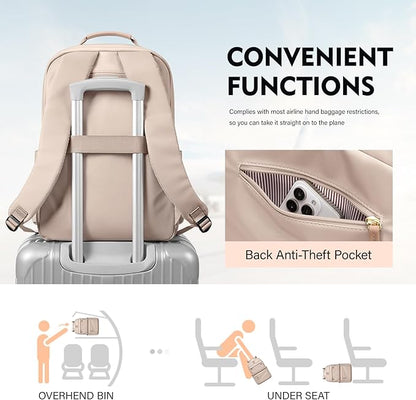 Laptop Backpack Work Bag: Fashion Travel Backpack for Women Fits 15.6 Inch Laptop Water Resistant Computer Backpack for College Teacher Nurse Business Large Capacity Casual Daypack