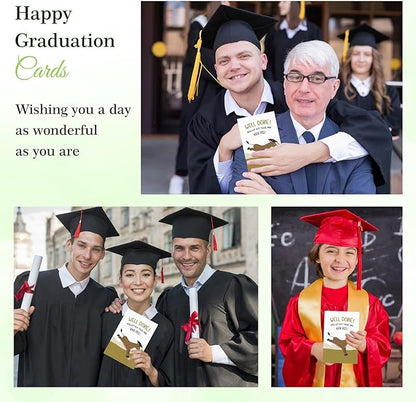 FaCraft Funny Graduation Card for Her Him, Class of 2025 Graduation Greeting Cards with Envelope for Boy Girl Son Daughter, for Graduates High School College 8th Grade (Funny Donkey)