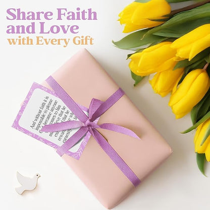 Premium Prayer Cards, 120 Mini Scripture Cards with Bible Verses, Inspirational Religious Christian Gifts for Women & Men