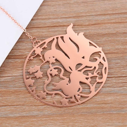 1pcs Metal Bookmark, Beautiful Vintage Bookmarks with Tassels for Women Reader (Nine-Tailed Fox)