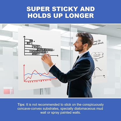 Comix Mini Size Sticky Easel Pad, 15 x 18 Inches Flip Chart Paper for Teachers, Anchor Chart Paper for Office, 30 Sheets/Pad, 24 Pads/Pack