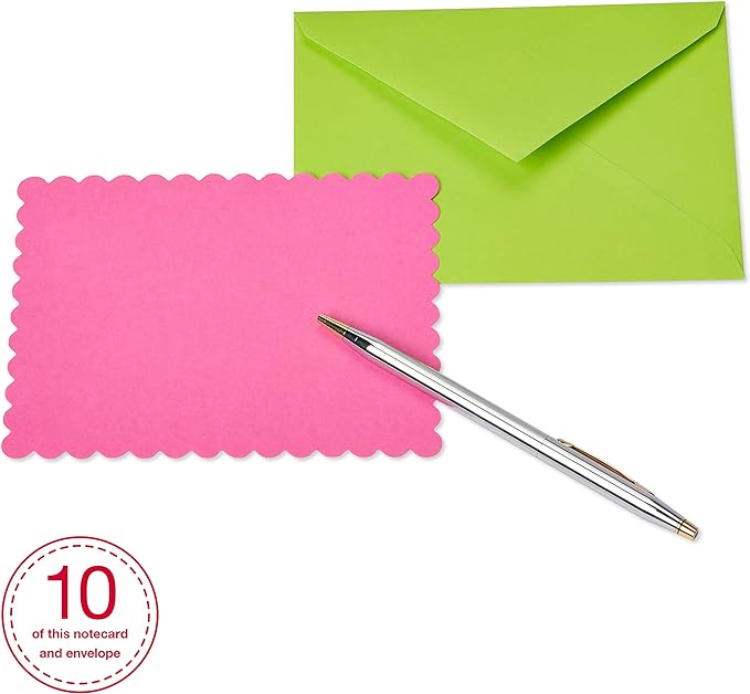 American Greetings Single Panel Blank Cards with Envelopes, Bright Colors, Patterns and Shapes (40-Count)