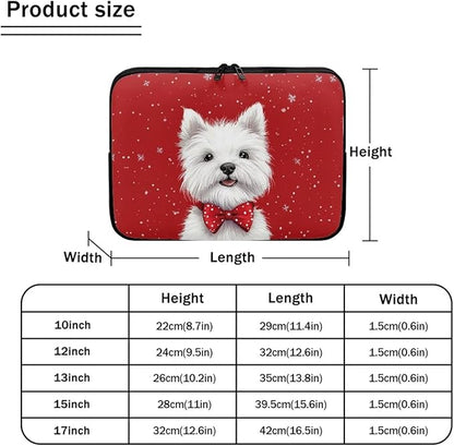 Christmas Laptop Sleeve for Women Lap Top Case Portable Lightweight Computer Sleeve 17 inch Laptop Pouch Slim Laptop Protector with Versatile Uses Tablet Bag