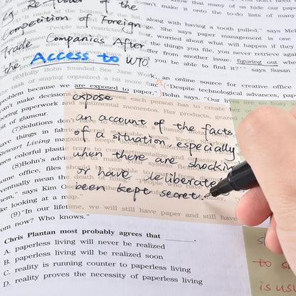 BAYTORY 1300 Sheets Pastel Transparent Sticky Notes, Clear Waterproof 3 x 3 inch See Through Memo Pad, Self-Adhesive Translucent Writable Index Tabs for Annotating Books, Stationary Supplies