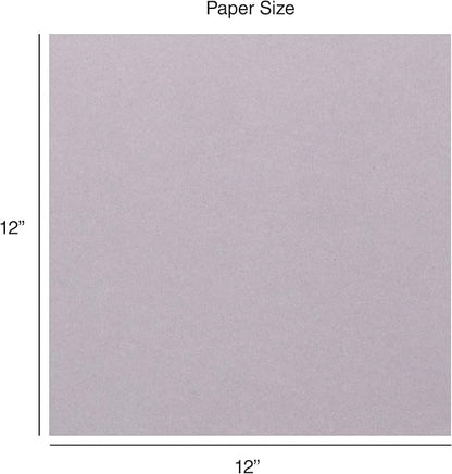 Cardstock 12 x 12 Paper Pack - 65lb Smooth Card Stock for Crafts, Cardmaking, Art Projects - 50 Square Scrapbook Sheets, 5 Assorted Colors - Double Sided with Solid Core, Neutral