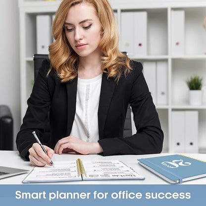 2026 Planner, Weekly and Monthly Calender Planner, Jan 2026 to Dec 2026, Hardcover 2026 Calendar Planner Book with Tabs & Inner Pocket, Office Home School Supplies for Women & Men - A5 (6.3" x 8.5"), Blue