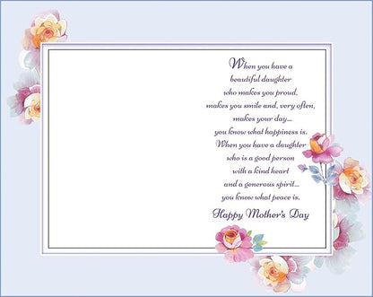 Chuck's Card-O-Rama - Mother's Day For Daughter Card - MADE in USA Greeting Card - Premium Card Stock, Envelope Included - 5" x 7.75" - Packaged in Extra Sturdy Mailer - 34071