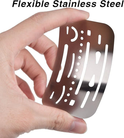 3 Pieces Eraser Shield Eraser Template Drafting Metal Erasing Shield Stainless Steel for Drawing Drafting Tool Artists