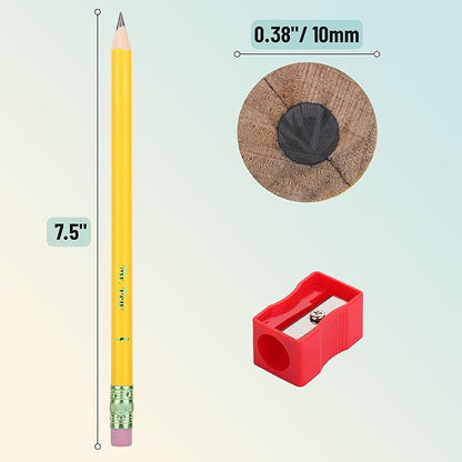 Mr. Pen- Jumbo Pencils, 10 Pencils and 1 Sharpener, Big Pencil, Fat Pencils, Jumbo Pencils for Preschoolers, Fat Pencils for Kindergarten, Thick Pencils, Big Pencils for Preschoolers, Large Pencil.