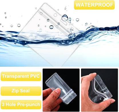 100 Pcs Lanyards for ID Badges and 100 Pcs Clear Name Tag Holders Reusable Lanyard with Clip Plastic ID Card Badge Holder Name Badges for Adults Kids Business School Office Supplies (Yellow)