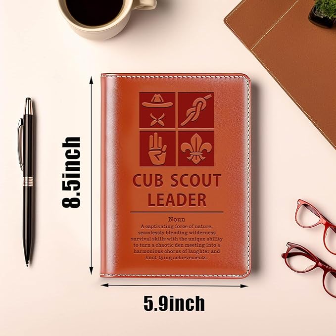 Scout Gift Scout Leader Writing Notebook Gift Scout of Honor Gift Scoutmaster Gift Scout Ceremony Gift (CUB SCOUT LEADER)