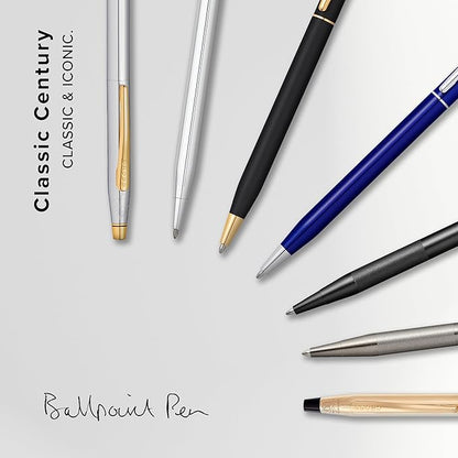 Cross Classic Century Refillable Ballpoint Pen, Medium Ballpen, Includes Premium Gift Box - Black Lacquer