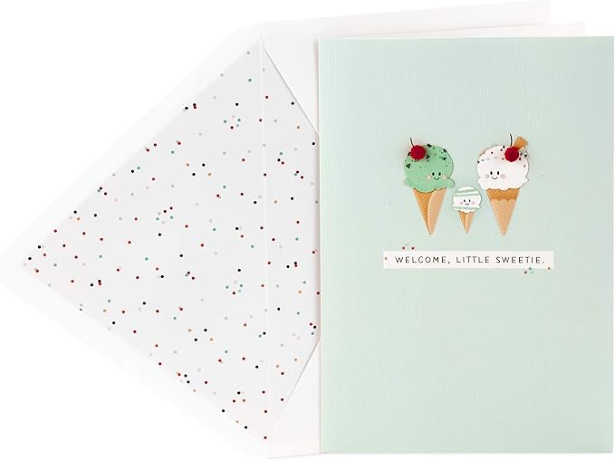 Hallmark Signature Baby Shower Card (Ice Cream Cones)