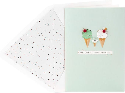 Hallmark Signature Baby Shower Card (Ice Cream Cones)