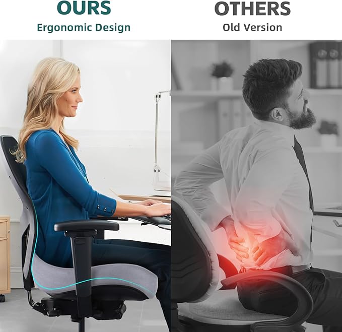 Seat Cushions for Office Chairs - Pressure Relief Seat Cushion - Car Seat Cushions for Pressure Relief, Tailbone Pain, Sciatica & Back Pain Relief for Office Chairs (Light Grey-U Shape)