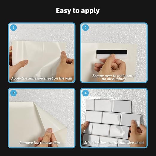 Art3d 12in.X 360in. Double-Sided Tape Sheet for Crafts, Arts, DIY Projects, Reinforcing Sticky Adhesive for Peel and Stick Tiles, Damage-Free, Residue-Free