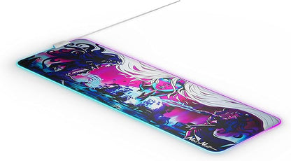 SteelSeries QcK Prism Gaming Mouse Pad - 2-Zone RGB Illumination - Real-time Event Lighting - Optimized for Gaming Sensors - Size XL - Neo Noir