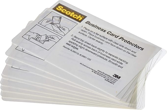 Scotch Self-Sealing Laminating Pouches, Business Card Size (LS851-10G)