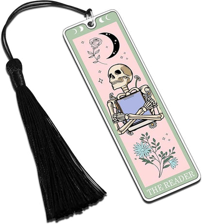 Octamber Bookmarks for Women Funny Bookmarks for Women Bookmarks for Women Book Lovers Dark Romance Bookmarks Spooky Gifts Tarot Bookmark Skeleton Gifts Birthday Gifts for Friends Besties Sisters