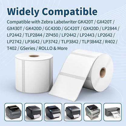 12 Rolls 3" x 2" Direct Thermal Labels - 8400 Labels Multipurpose Address Shipping Labels for Barcode Postage - Adhesive & Perforated, Compatible with Rollo, Zebra, Munbyn, and Other Desktop Printers