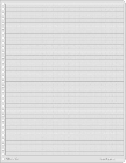 Rite in the Rain Weatherproof Side Spiral Notebook, 8.5" x 11", Black Cover, Universal Page Pattern (No. 773-MX)