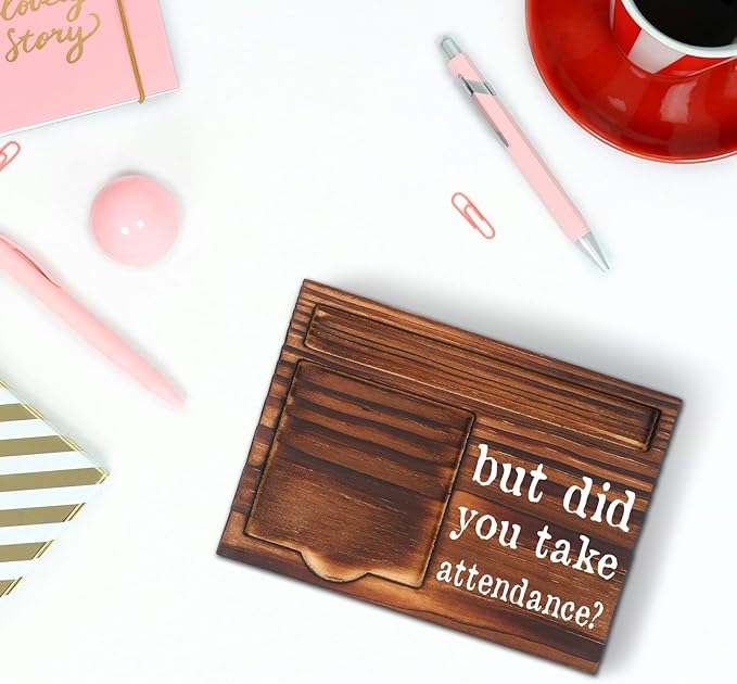 Funny Secretary Gift, Teacher, Hr, Coach, Funny Teaching Teacher Professor School Classroom Attendance Reminder Gift, But Did YouTake Attendance Office Desk Self-Stick Note Pad Holders SD126