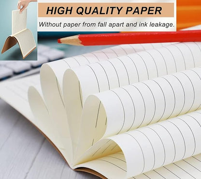 48 Pack A5 Kraft Notebook,Lines Pages - 60 Pages (30 Sheets), Wide Ruled,8.3”x 5.5” Small Kraft Notebook