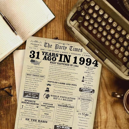 Funny 31st Birthday Card Gifts for Women Men,Large 31 Year Old Birthday Decorations Gifts for Her Him,Happy 31st Anniversary Wedding Gifts Card for Husband Wife