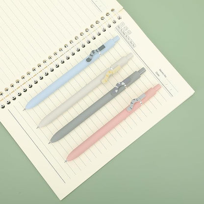 Ddaowanx Cute Cat Pens,8 Pcs 0.5mm Quick Dry Black Ink Gel Pens Fine Point Smooth Writing Pens,Cat Lover Gifts for Women Men