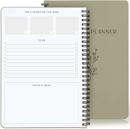 Beautiful Daily and Weekly Planner - To Do List Notebook to Easily Organize Your Agendas And Boost Productivity in School Or At Work - Stylish College or Office Supplies For Women