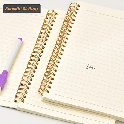 Umikk Spiral Notebook-3 Pack A5 Lined Journal Notebooks, 8.3'' x 5.8'' Spiral Notebook, Small Cute Notebooks for Women, College Lined Notebook for Office & School Supplies