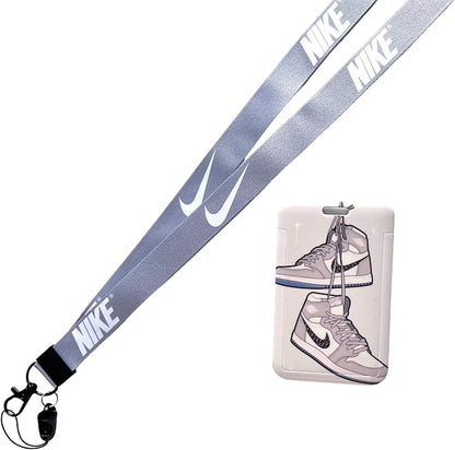 AllStyle By Patel Neck Strap Compatible Lanyard With ID Holder Suitable for Women Men Kids (Grey Lanyard + Grey ID Holder)