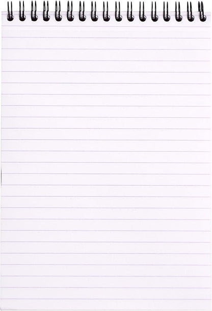 Rhodia Wirebound Notepad - Lined 80 sheets - 6 x 8 1/4 - Black cover – Pack of 1