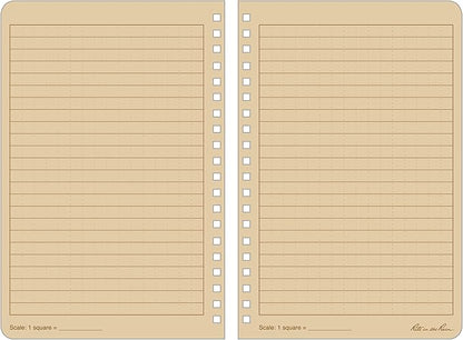 Rite in the Rain Weatherproof Side Spiral Notebook, 4.625" x 7", Brown Cover, Universal Pattern, 3 Pack (No. 473L3)