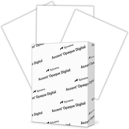 Accent Opaque White 8.5” x 11” Cardstock Paper, 100lb, 271gsm – 200 Sheets (1 Ream) – Premium Smooth Heavy Cardstock, Printer Paper for Invitations, Cards, Menus, Business Cards – 1188091R