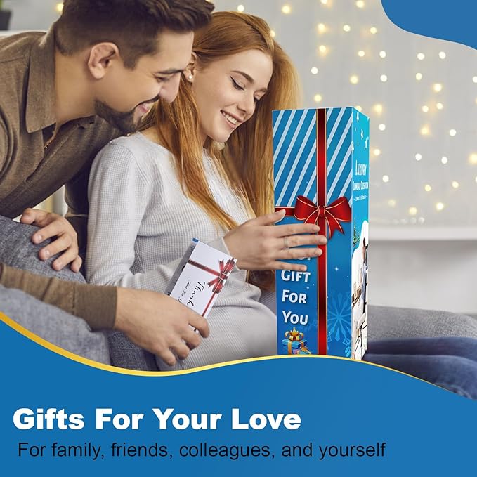 Lumbar Support Pillow for Office Chair Car, Gaming Chair Lower Back Pain Relief Memory Foam Cushion with Greeting Card,3D Mesh Cover Ergonomic Orthopedic Back Rest,Happy Birthday Gift Box for Women