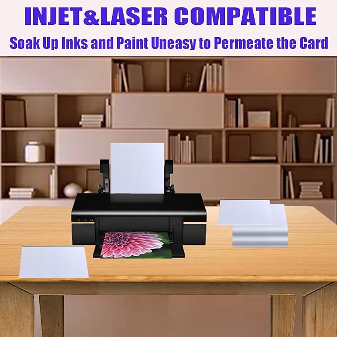 Baisunt 25 Pack 8.5x11 White Cardstock Paper Blank Thick Heavyweight 92lb Card Stock for Making Greeting Cards, Invitations cards, Scrapbook, DIY Craft