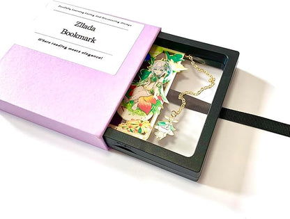 Metal Bookmarks - Genshin Impact Nahida Brass Bookmarks with 3D Display Box for Women Men Sisters Friends - Perfect Birthday Gifts for Book Lovers