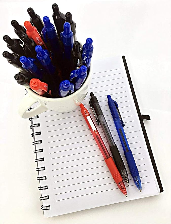 Zebra Pen Ballpoint - Bulk Pack Of 48 Z-grip Retractable Medium Point 1.0 mm, 24 Black Pens & 24 Blue Pens Combo Pack