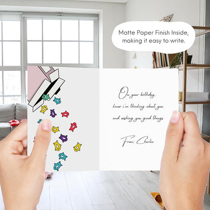 ALY LOU Birthday Card Anniversary Mother's Day Father's Day/Mom Dad/Her Him/Husband Boyfriend/Girlfriend Wife/Greeting Card (I Cereal-sly Love You)