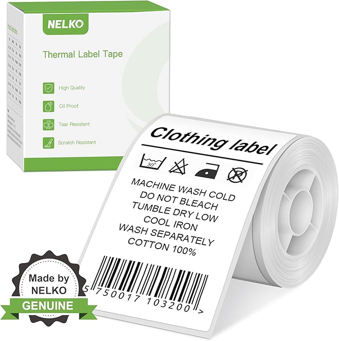 Thermal Labels for Nelko PM220 Label Maker, 2'' x 3.15'' (50x80mm) Thermal Sticker Label, Waterproof, Multi-Purpose Label Tape, 1 Roll of 100 Self-Adhesive Thermal Paper (White)