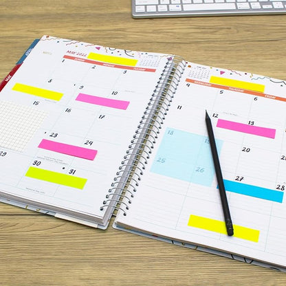 Sticky Notes, 0.6x3 Inch, 1200 Sheets Self-Stick Notes, Easy to Post for School, Office, Notebook, Bright Colors Assorted, 100 Sheets/Pad