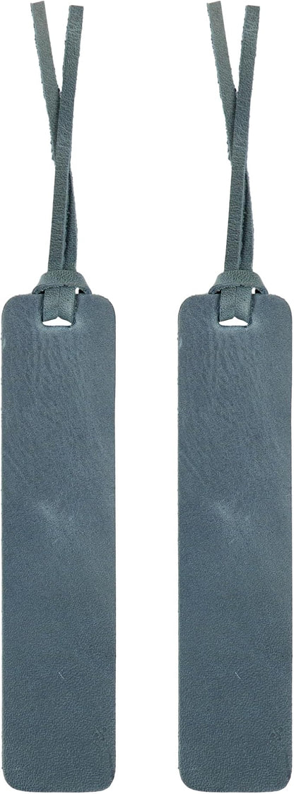 Londo Genuine Leather Handmade Bookmark (Set of 2) (Knotted, Blue)