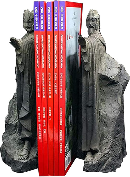 Bookends Book End Lord of Rings Hobbit Book Decoration Resin, Decorative Book Stopper Binder and Dividers, Blue, Large
