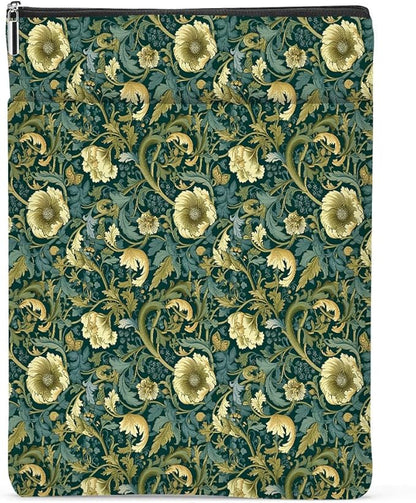 Botanical Book Sleeve, Classic Flower Book Covers for Paperbacks, Floral Book Pouch Book Protector, Book Lovers Gifts for Women Girls Mom, Book Accessories Book Club Gifts Christmas Birthday Gifts