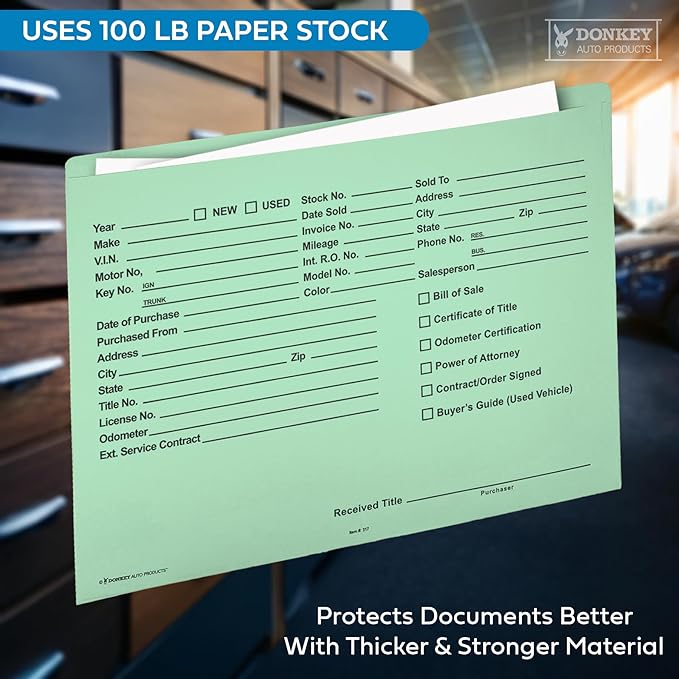 Printed Heavy Duty Deal Jackets - Green (100 Shrink Wrapped)